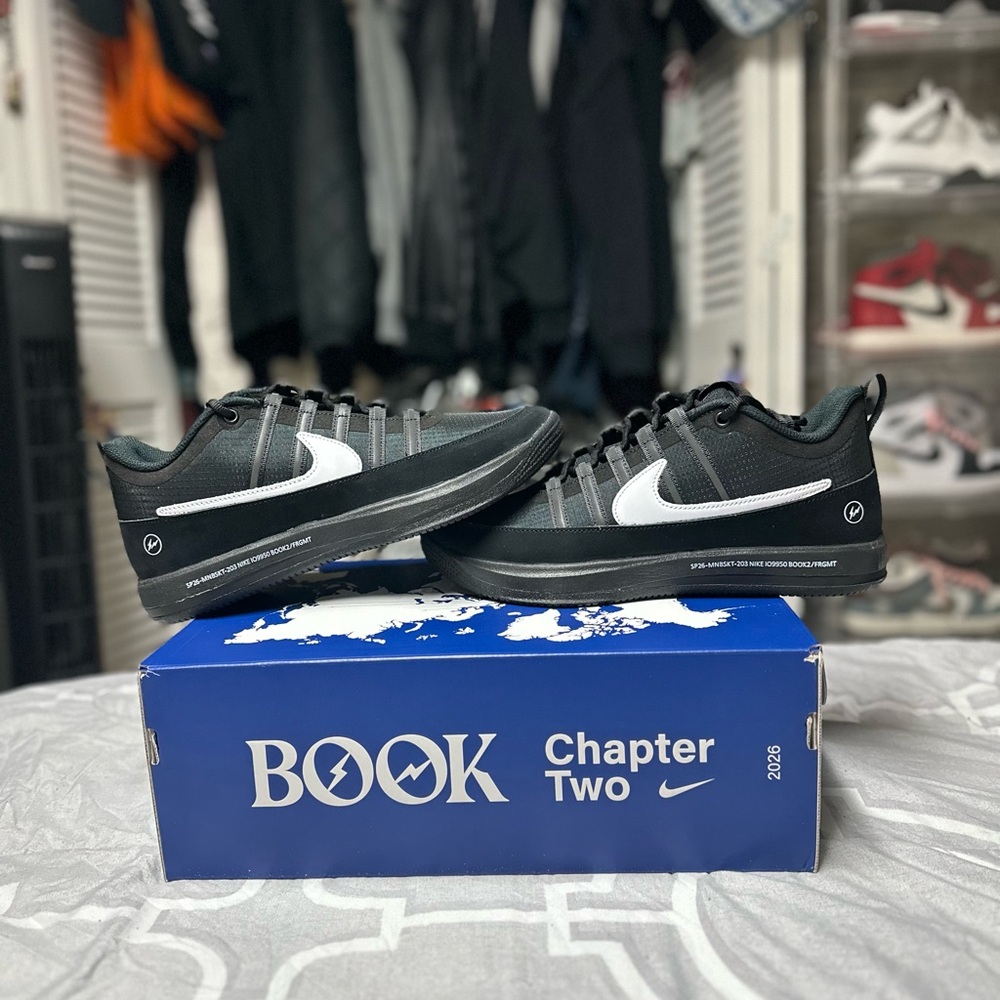 Size 9 - Fragment x Nike Book 2 Black White In Hand (SHIPS FAST)